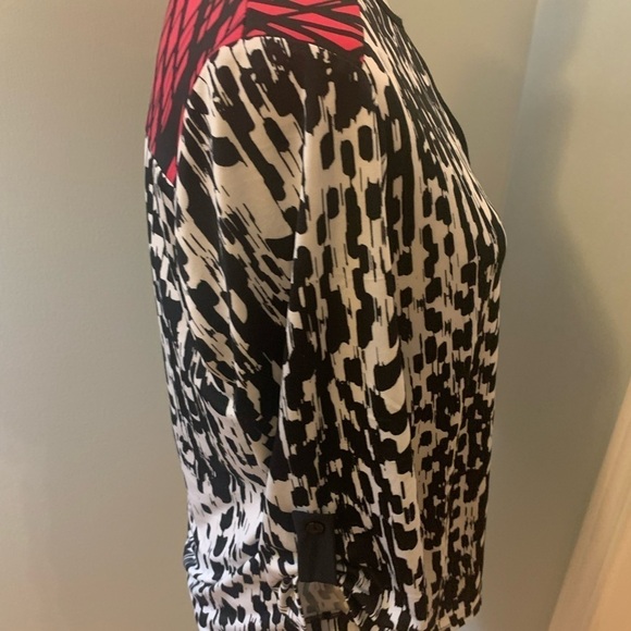 New Directions blk/white/pink tunic, size PS - Picture 2 of 4